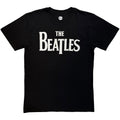 The Beatles Unisex T-Shirt: Drop T Logo Mono (Black)