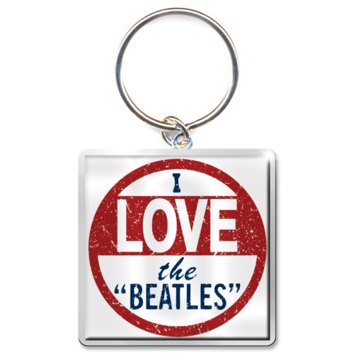 The Beatles Keychain: I Love the Beatles (Photo Print)