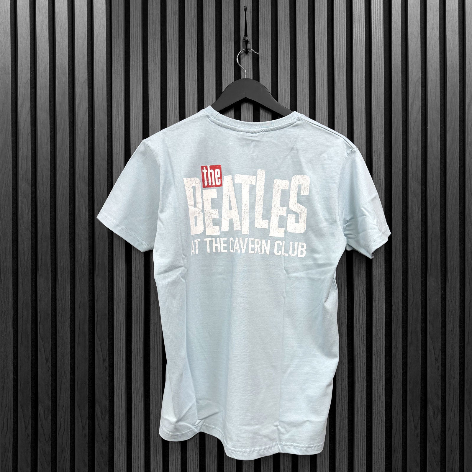 The Beatles Unisex Unplugged T-Shirt: Cavern (Light Blue) (Back Print)