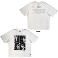The Beatles Unisex Unplugged T-Shirt: Four Portrait Wash (White)