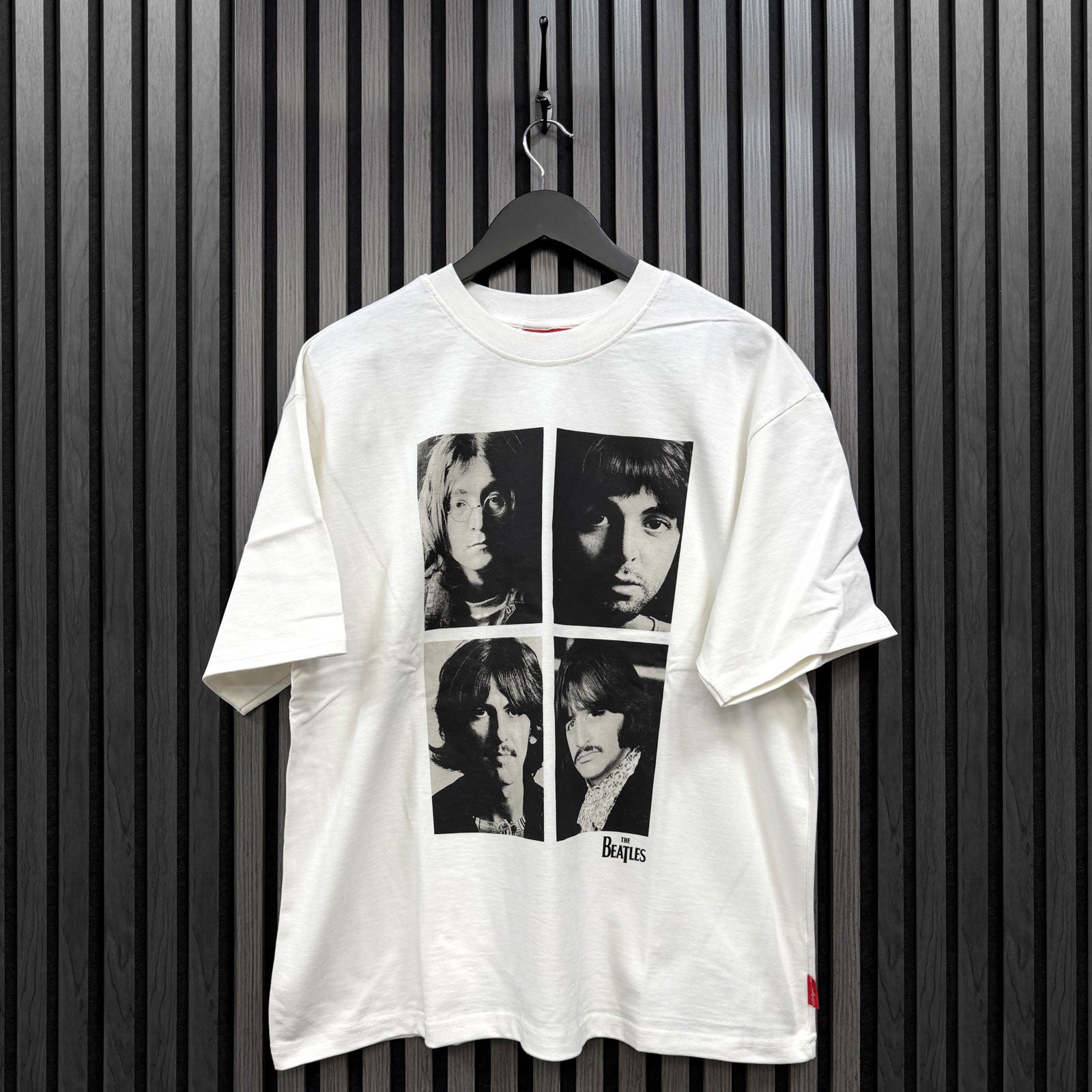 The Beatles Unisex Unplugged T-Shirt: Four Portrait Wash (White)