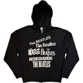 The Beatles Unisex Zipped Hoodie: Logos (Black)