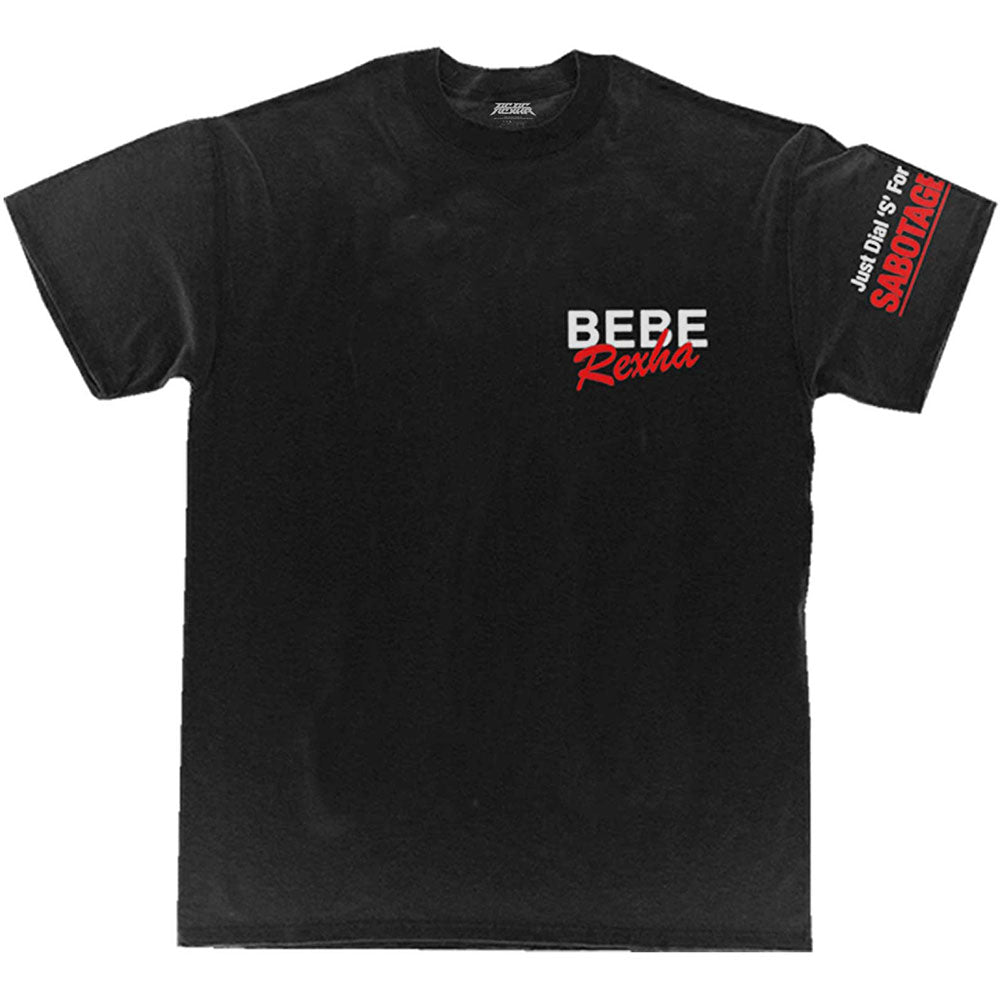 Bebe Rexha Unisex T-Shirt: Queen of Sabotage (Black) (Back Print)