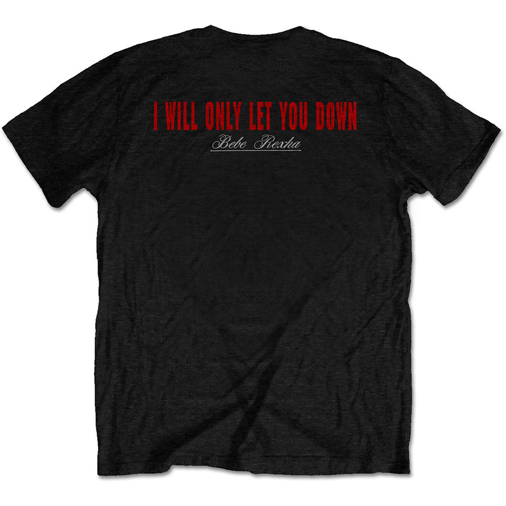 Bebe Rexha Unisex T-Shirt: Sabotage - Let You Down (Black) (Back Print)