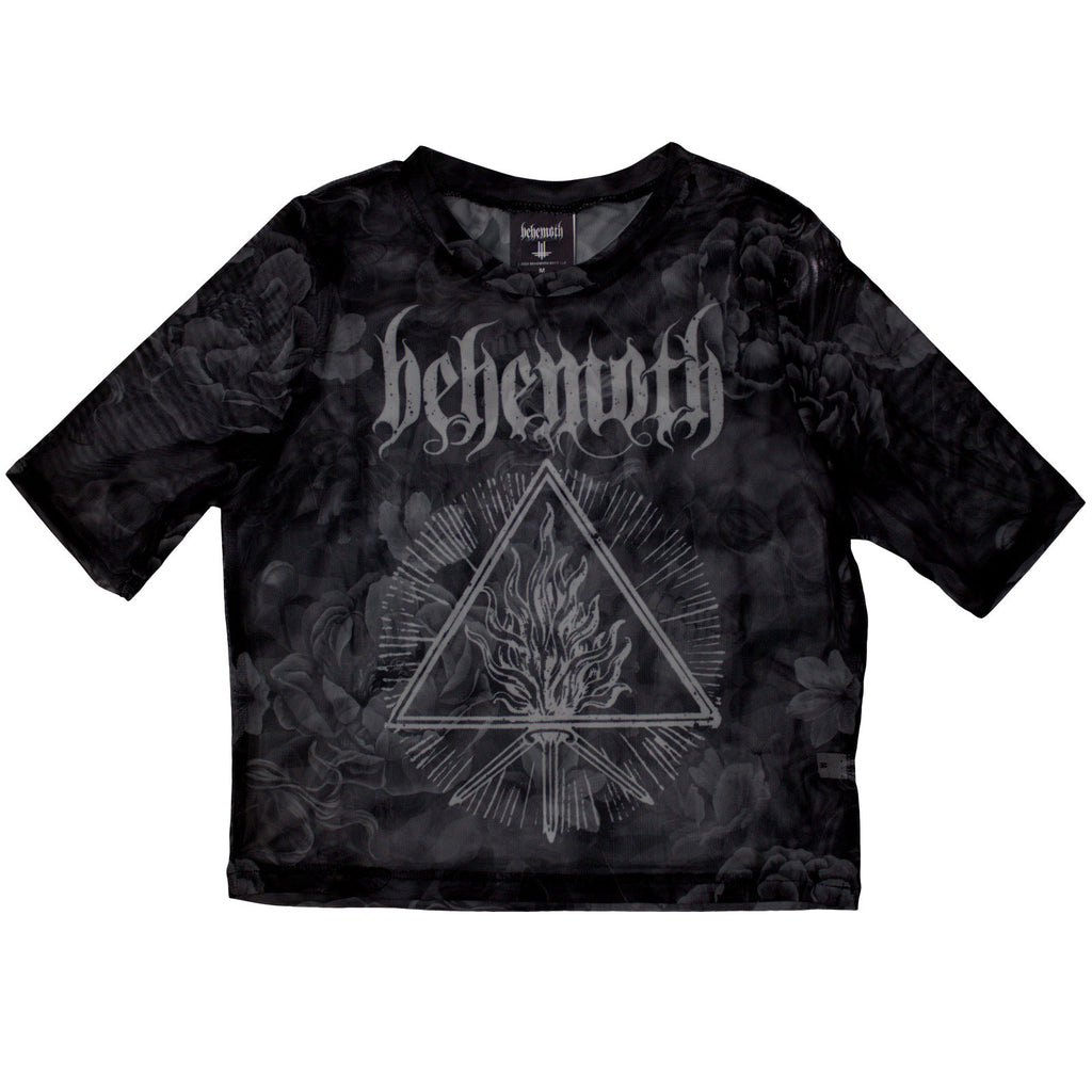 Behemoth Ladies Mesh Crop Top: Furor Divinus (Black)