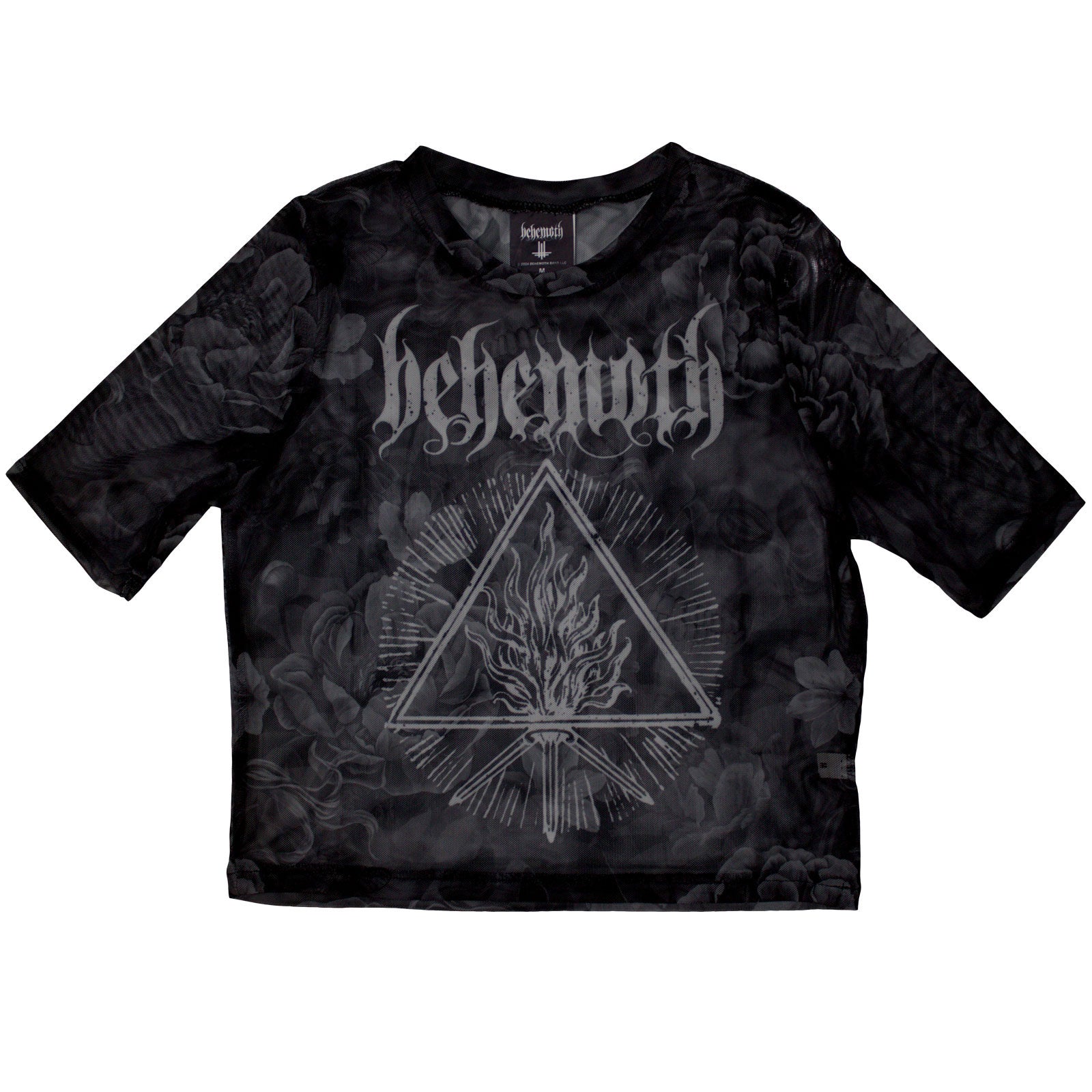 Behemoth Ladies Mesh Crop Top: Furor Divinus (Black)