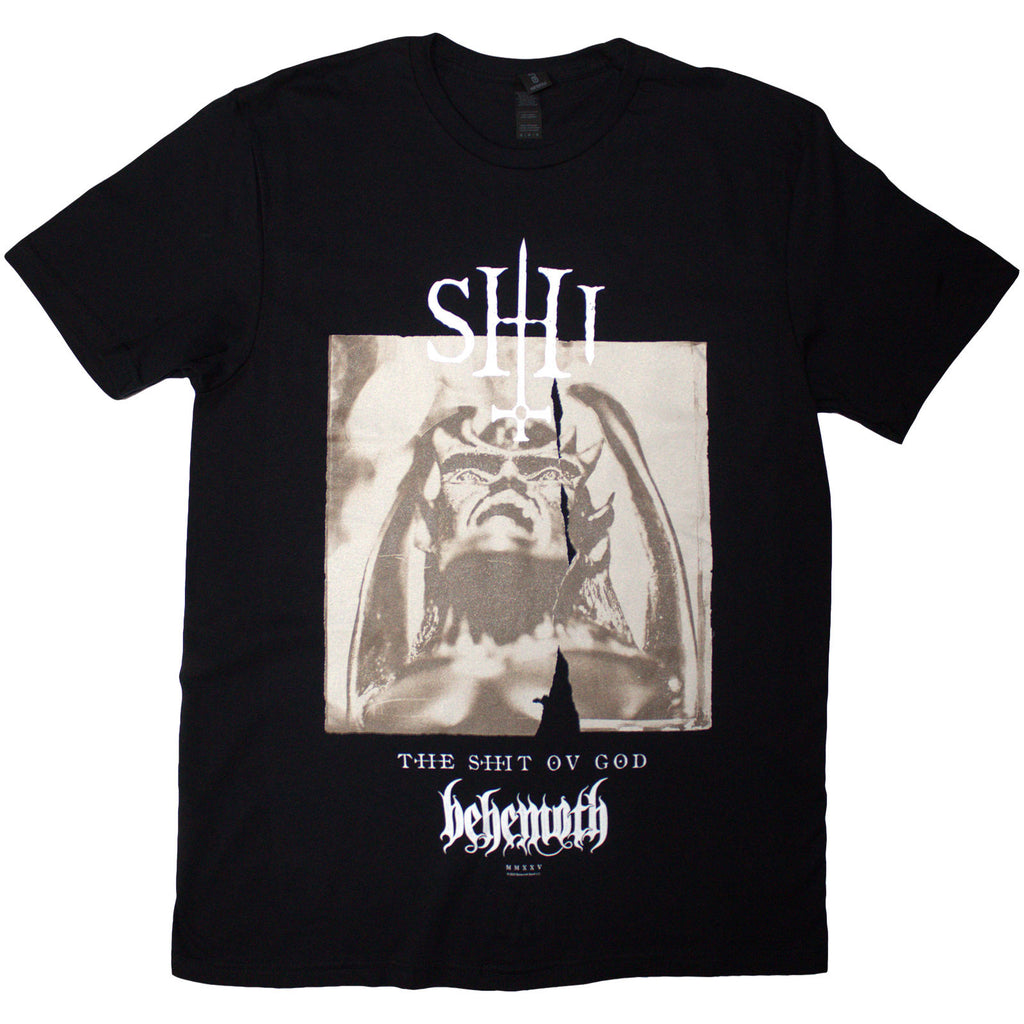 Behemoth Unisex T-Shirt: The Shit Ov God Parchment (Black) (Back Print)