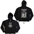 Behemoth Unisex Zipped Hoodie: Crucified (Black) (Back & Sleeve Print)