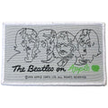 The Beatles Standard Patch: Beatles On Apple Black On White