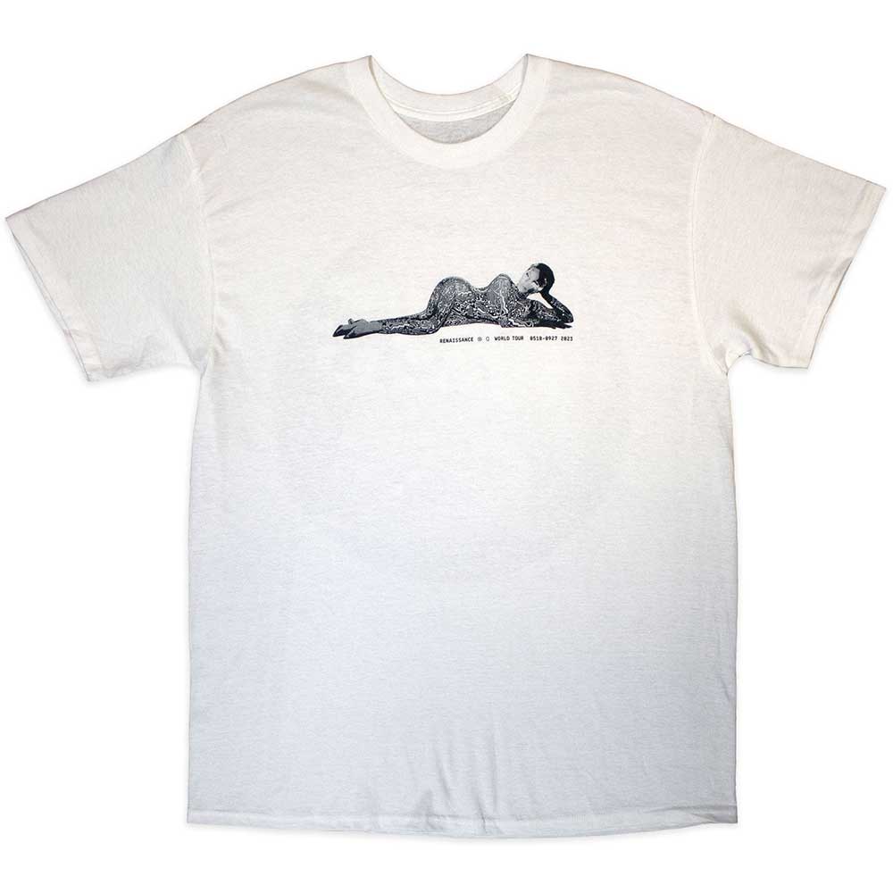 Beyoncé© Unisex T-Shirt: Worldwide Renaissance Tour 2023 (White) (Back Print & Ex-Tour)