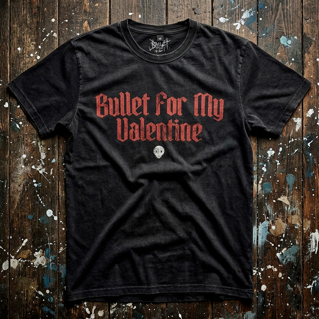 Bullet For My Valentine Unisex Premium Carbon T-Shirt: Bring Out The Knives (Black) (Back Print)