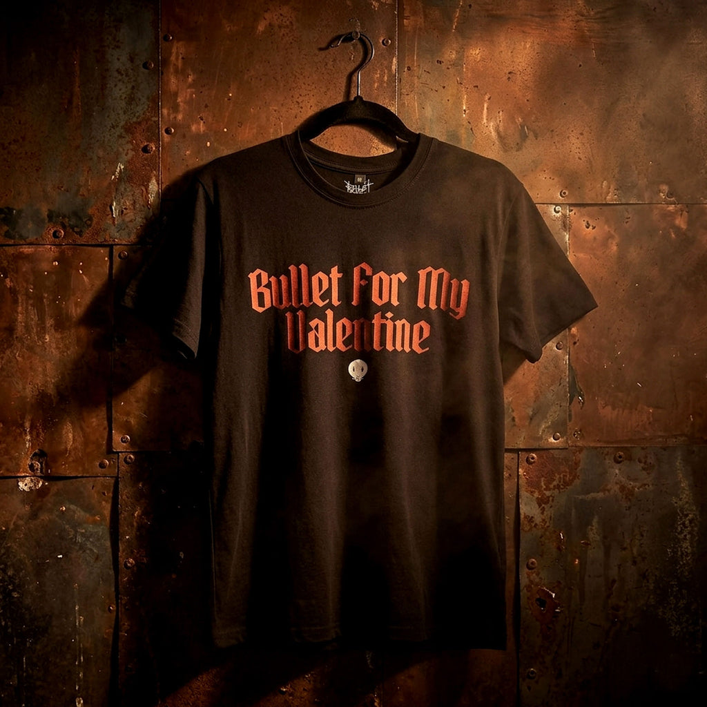 Bullet For My Valentine Unisex Premium Carbon T-Shirt: Bring Out The Knives (Black) (Back Print)