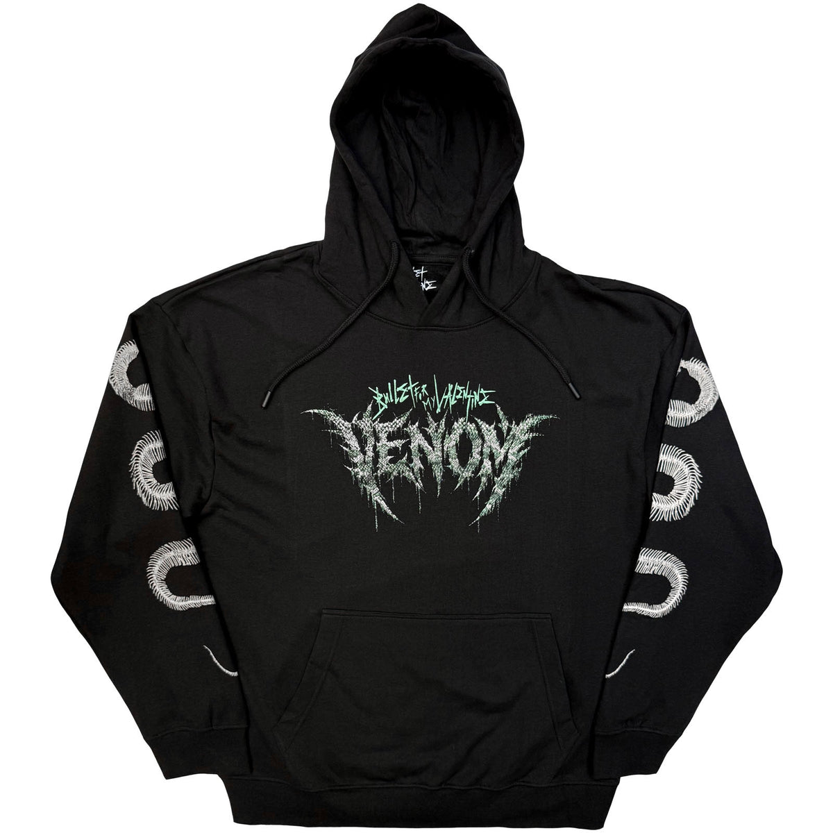 Bullet For My Valentine Unisex Pullover Hoodie: Venom (Black) (Sleeve Print)