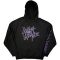 Bullet For My Valentine Unisex Pullover Hoodie: Purple Logo (Black) (Sleeve Print)