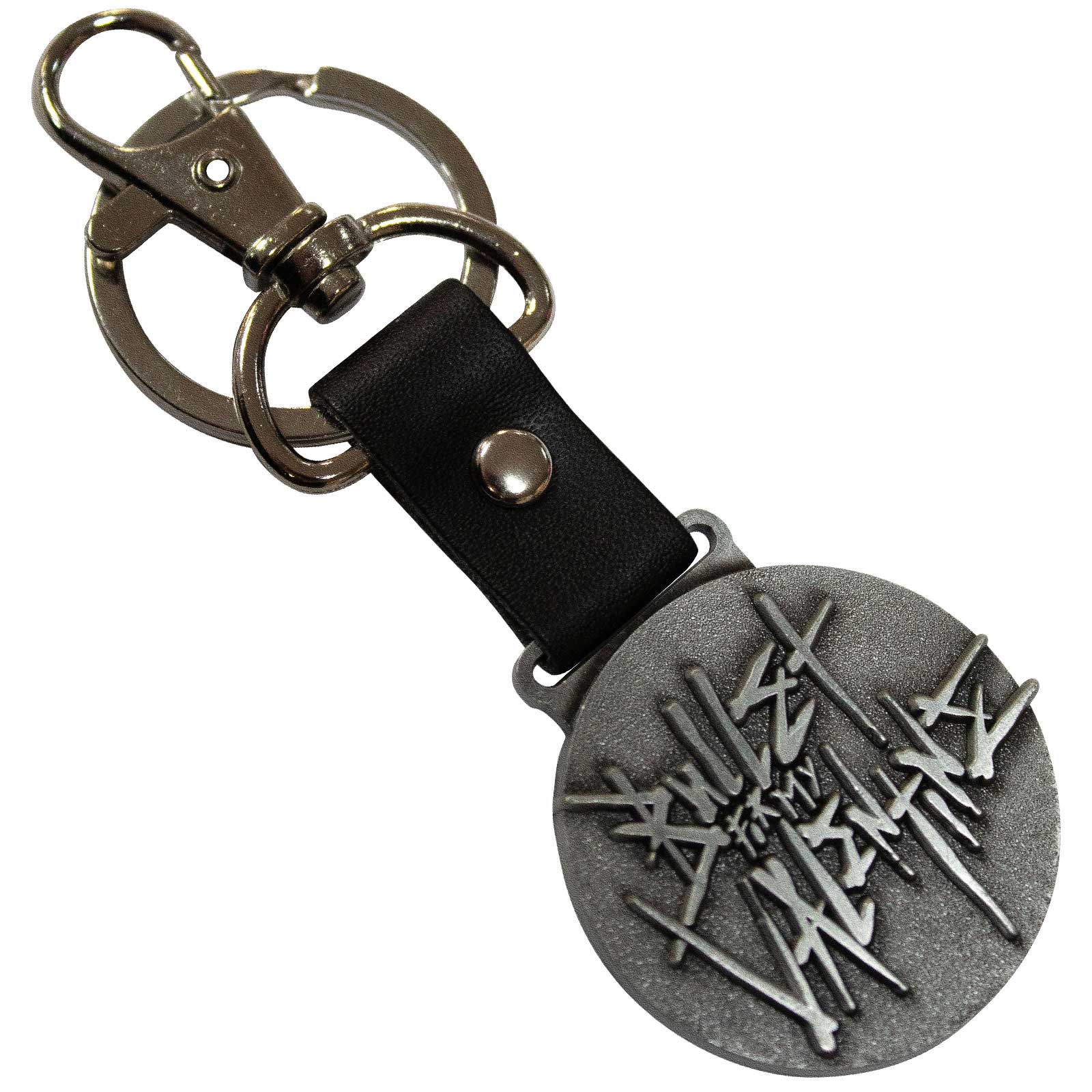 Bullet For My Valentine Leather Keychain: Logo Emblem