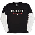 Bullet For My Valentine Unisex 2 In 1 Layered Long Sleeve T-Shirt: Skull (Black & White) (Sleeve Print)