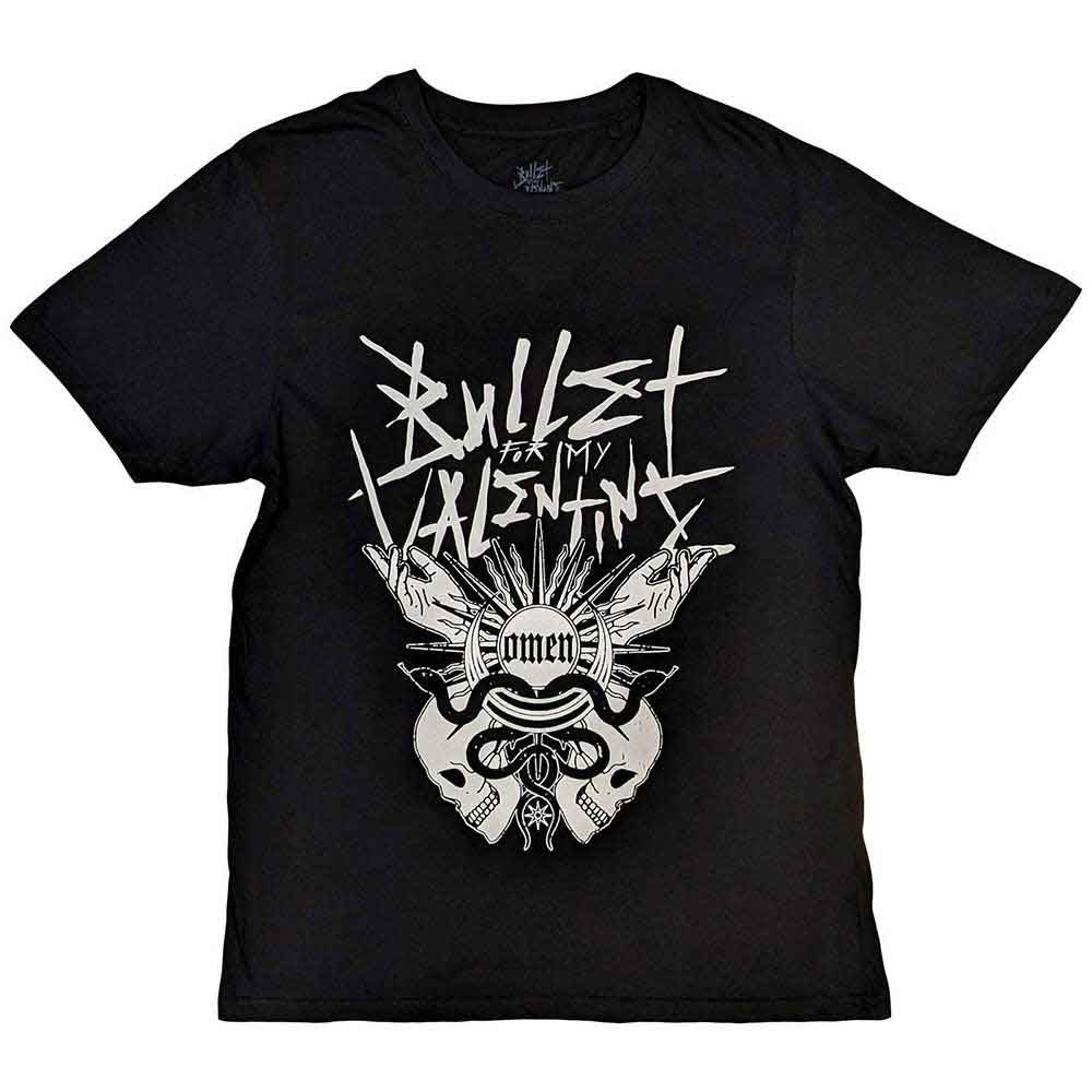 Bullet For My Valentine Unisex T-Shirt: Omen (Black) (Back Print)