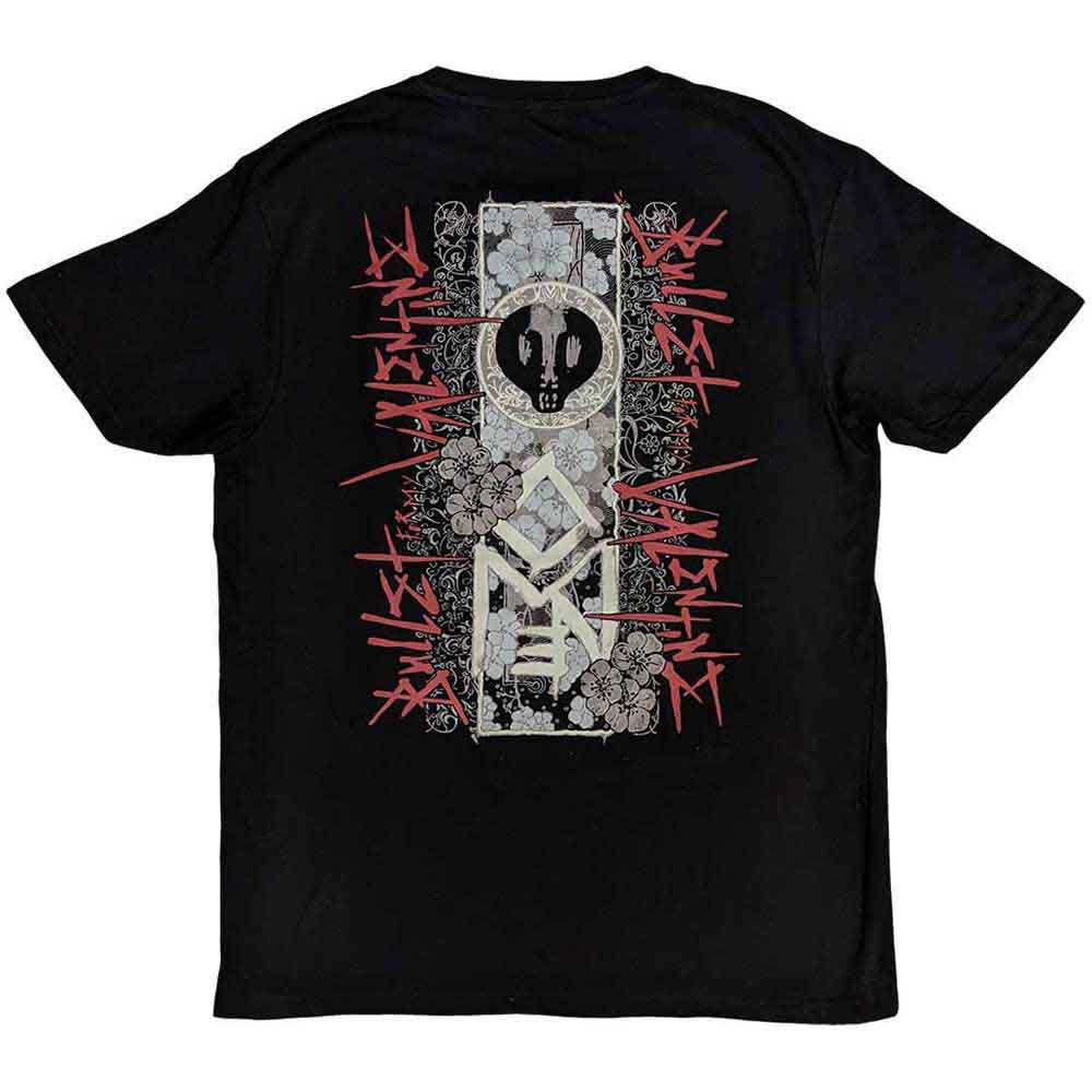 Bullet For My Valentine Unisex T-Shirt: Floral Omen (Black) (Back Print)
