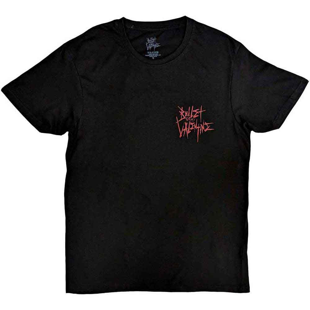 Bullet For My Valentine Unisex T-Shirt: Floral Omen (Black) (Back Print)