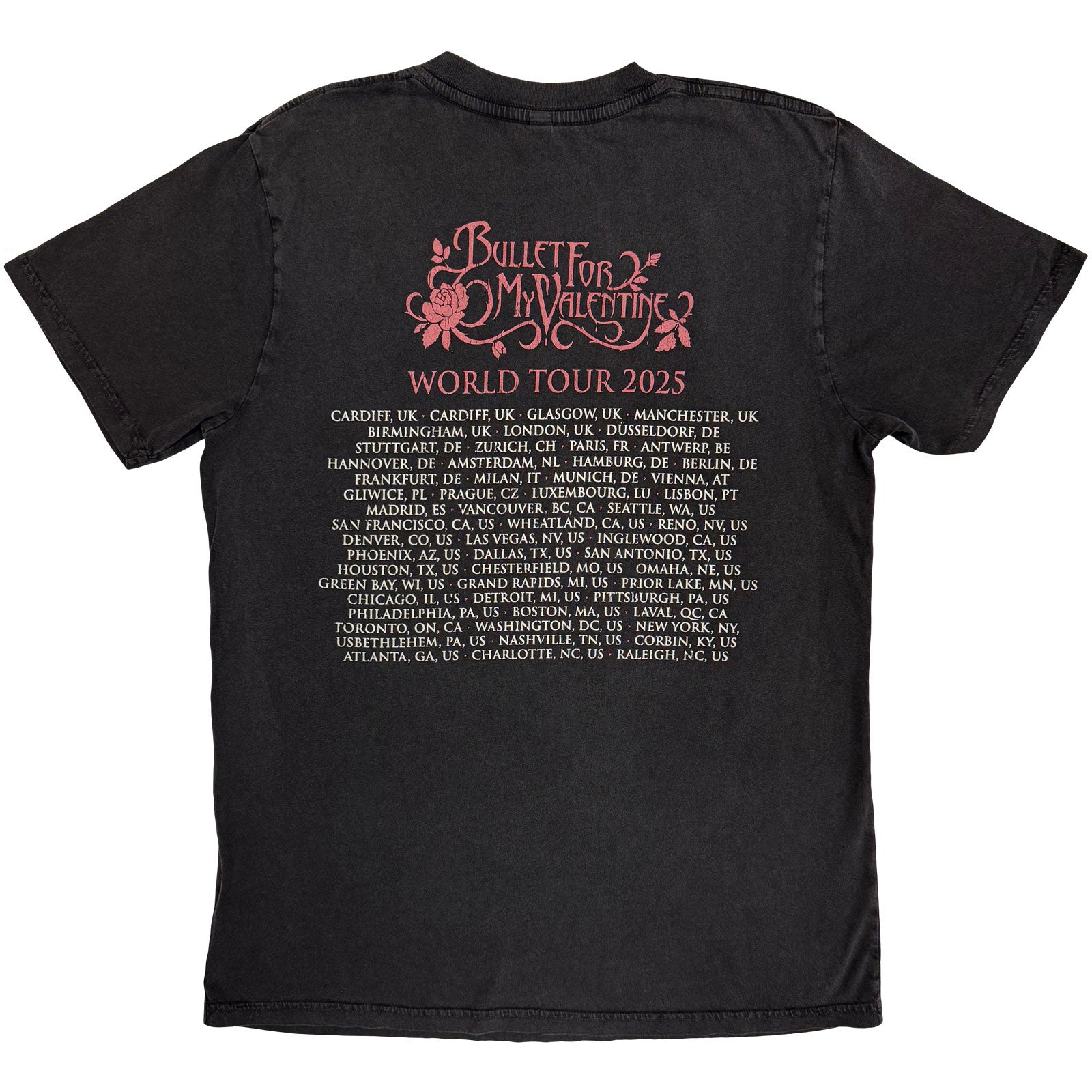 Bullet For My Valentine Unisex T-Shirt: Tears Don't Fall (Black) (Back Print)