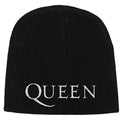 Queen Unisex Beanie Hat: Logo (Black)