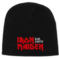 Iron Maiden Unisex Beanie Hat: Est 1975 (Black)