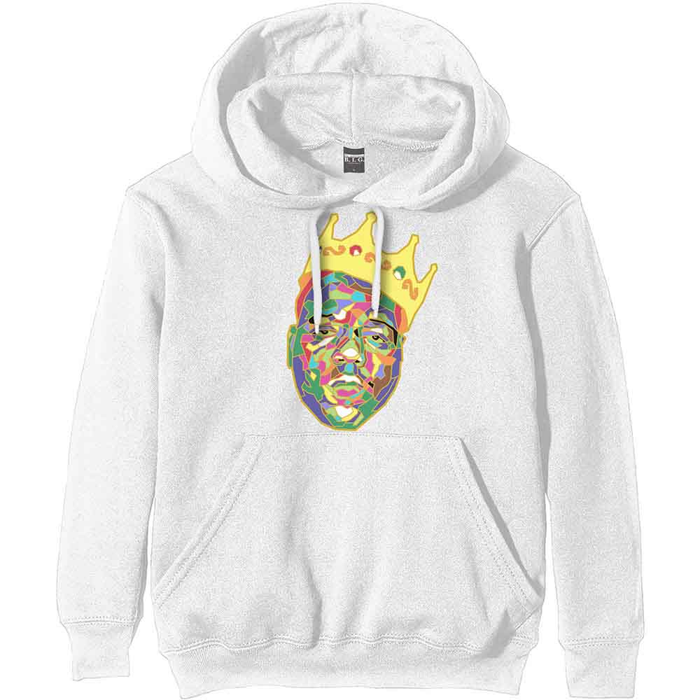 Biggie Smalls Unisex Pullover Hoodie: Crown (White)