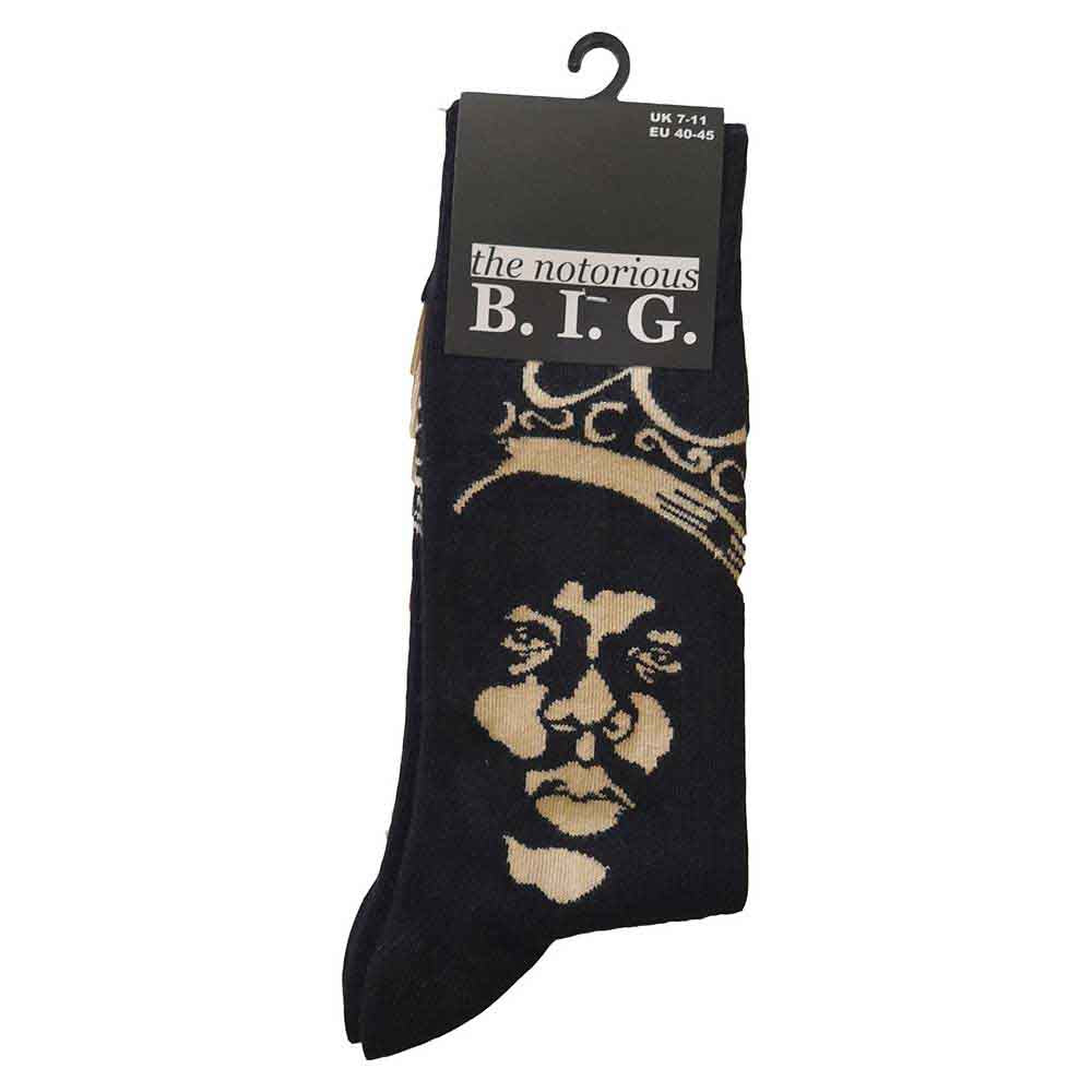 Biggie Smalls Unisex Ankle Socks: Gold Crown (Black & Gold) (UK Size 7 - 11)