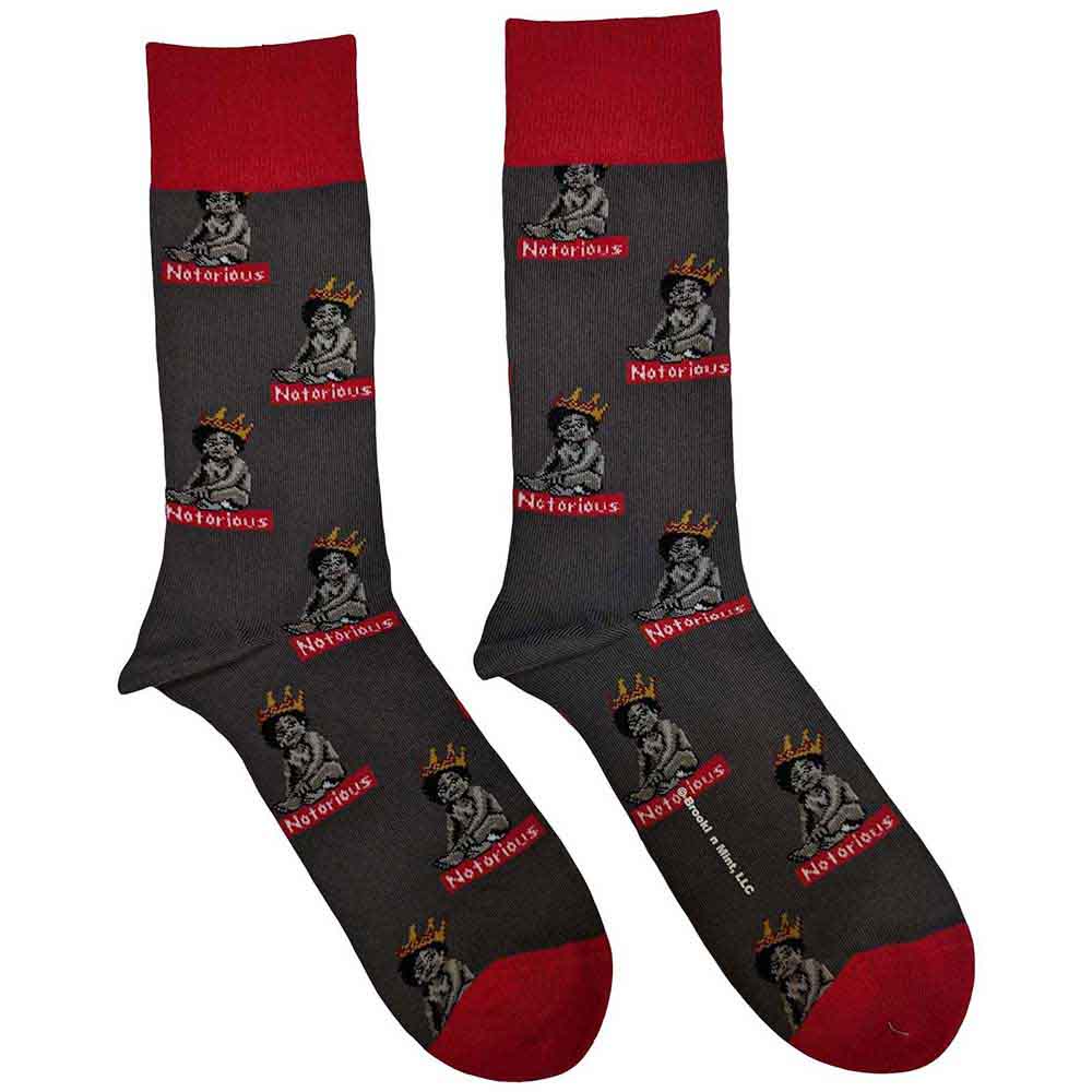 Biggie Smalls Unisex Ankle Socks: Notorious Baby (Charcoal Grey) (UK Size 7 - 11)