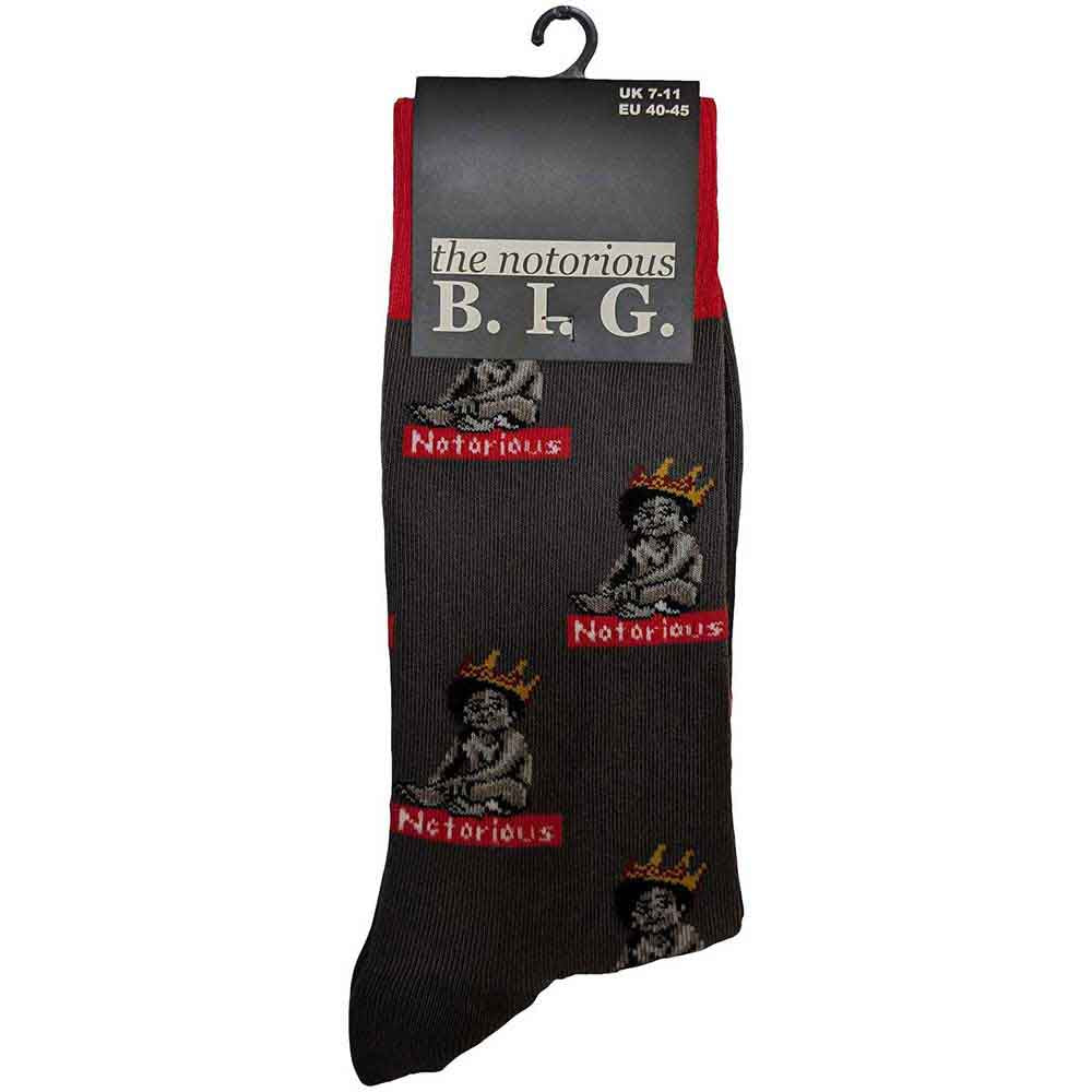 Biggie Smalls Unisex Ankle Socks: Notorious Baby (Charcoal Grey) (UK Size 7 - 11)