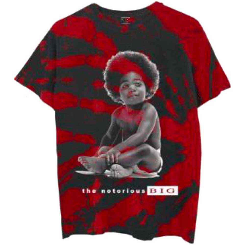 Biggie Smalls Unisex T-Shirt: Baby Biggie (Red) (Wash Collection)