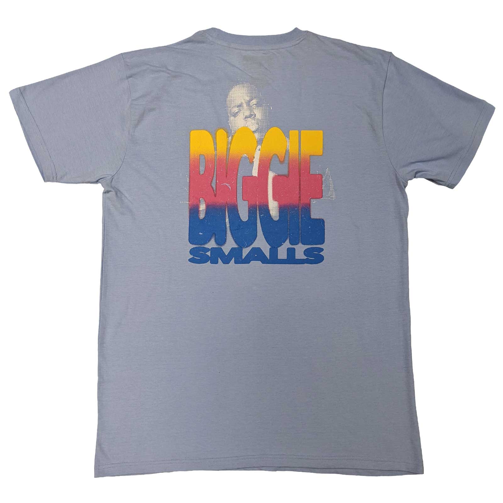 Biggie Smalls Unisex T-Shirt: Halftone Biggie (Purple) (Back Print)