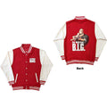 Biggie Smalls Unisex Varsity Jacket: Reachstrings (Red & White) (Back Print)