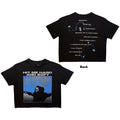 Billie Eilish Ladies Crop Top: HMHAS Tracklist (Black) (Back Print)