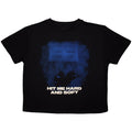 Billie Eilish Ladies Crop Top: HMHAS Blue Lines (Black)