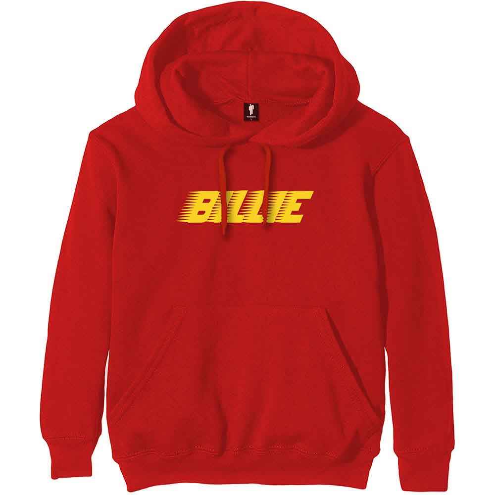 Billie Eilish Unisex Pullover Hoodie: Racer Logo (Red)