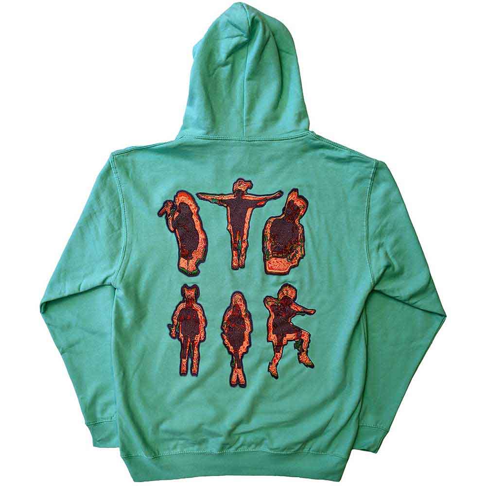 Billie Eilish Unisex Pullover Hoodie: Silhouettes (Green) (Back Print)