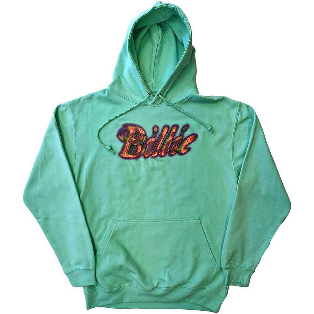 Billie Eilish Unisex Pullover Hoodie: Silhouettes (Green) (Back Print)