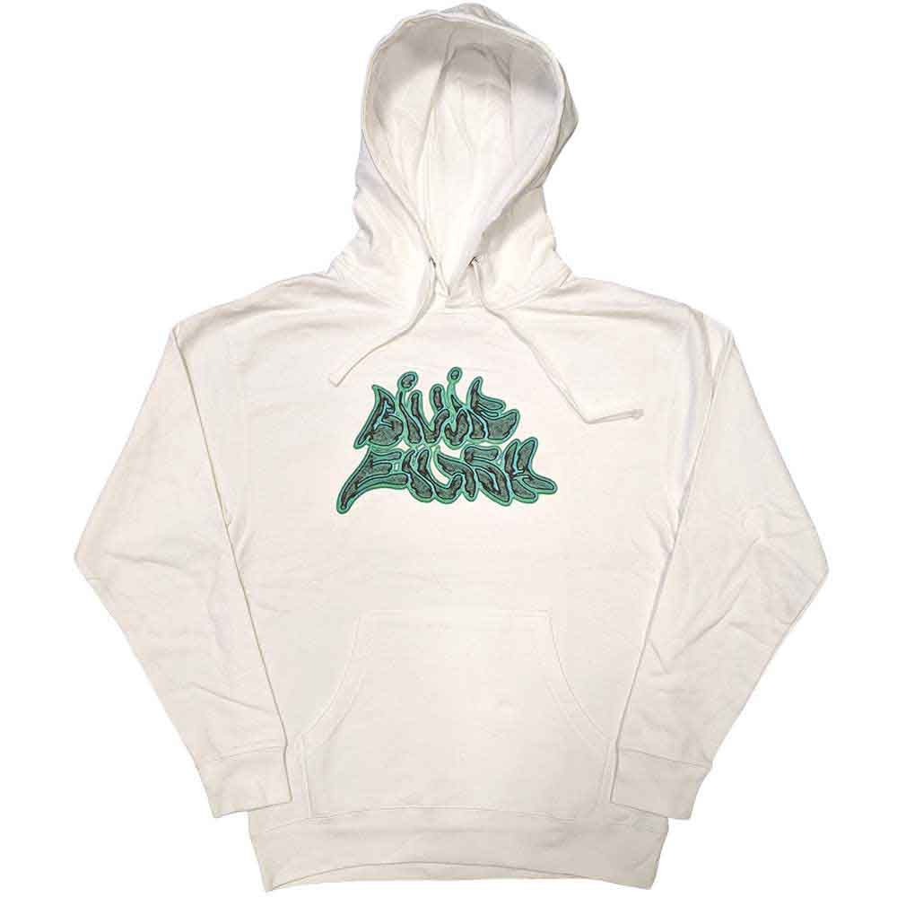 Billie Eilish Unisex Pullover Hoodie: Graffiti Logo (White)