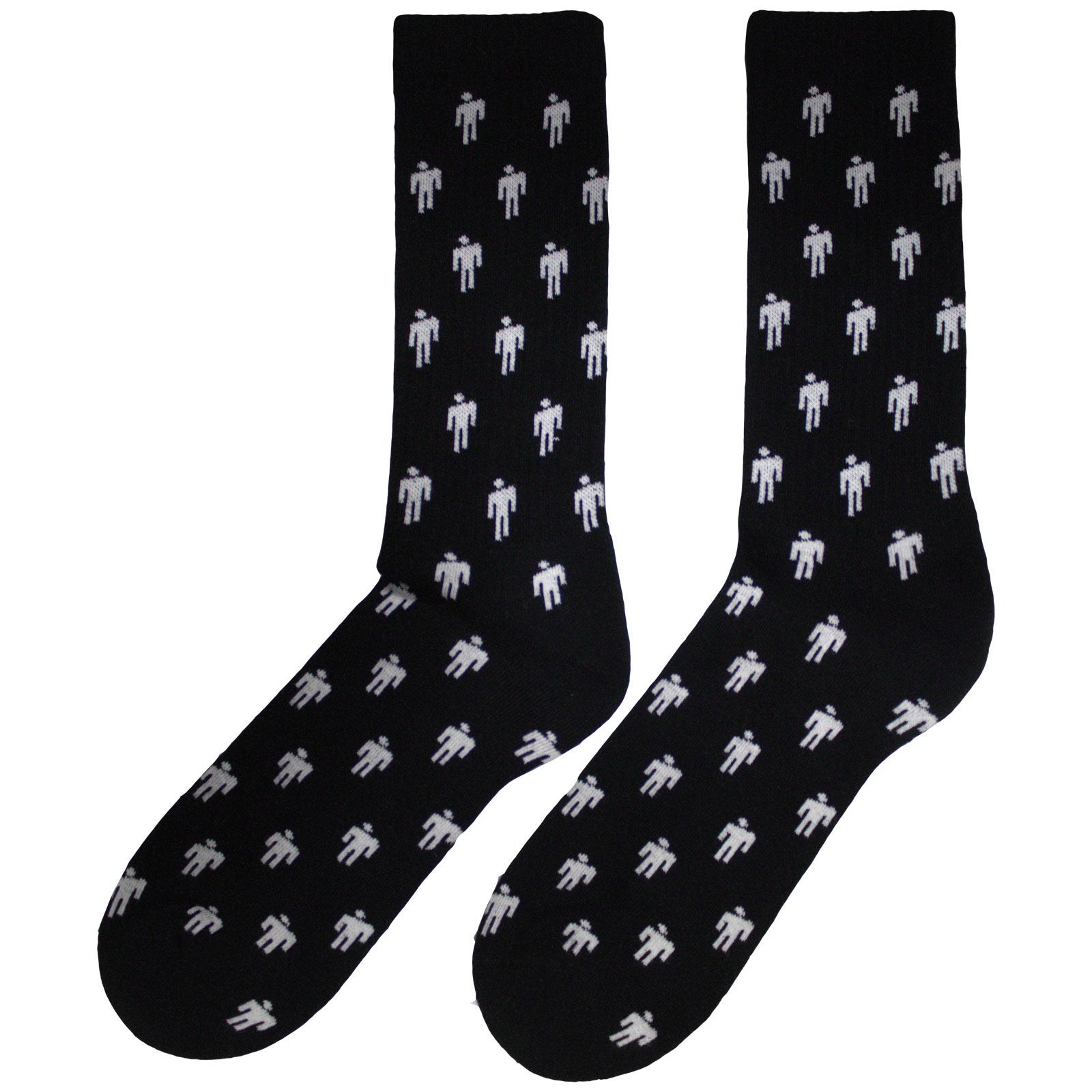 Billie Eilish Ladies Socks: Blohsh Pattern (Black) (UK Size 4 - 7)