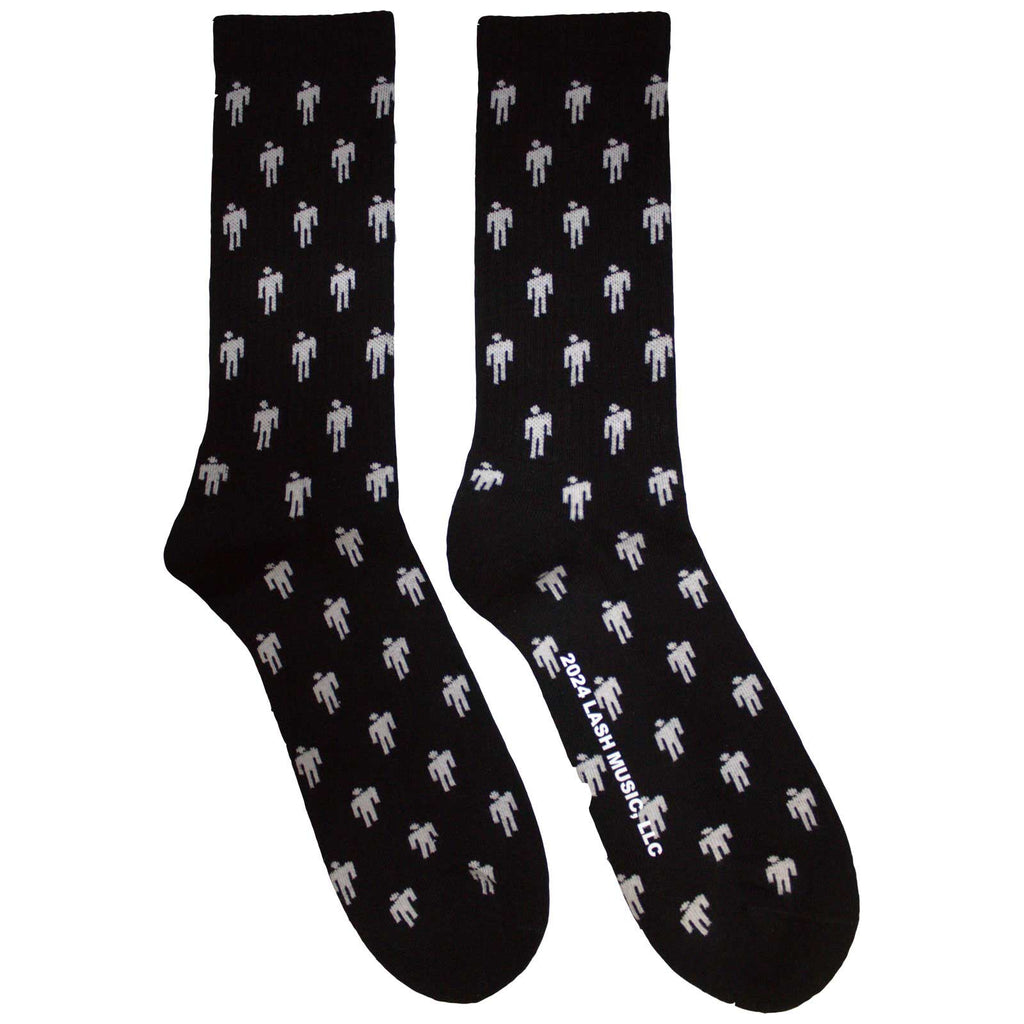 Billie Eilish Unisex Terry Socks: Blohsh Pattern (Black)