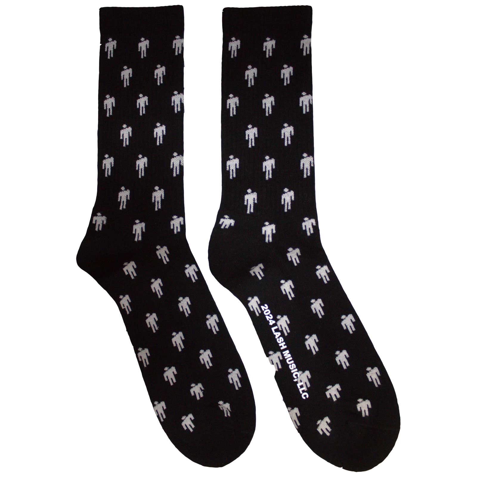 Billie Eilish Unisex Terry Socks: Blohsh Pattern (Black)