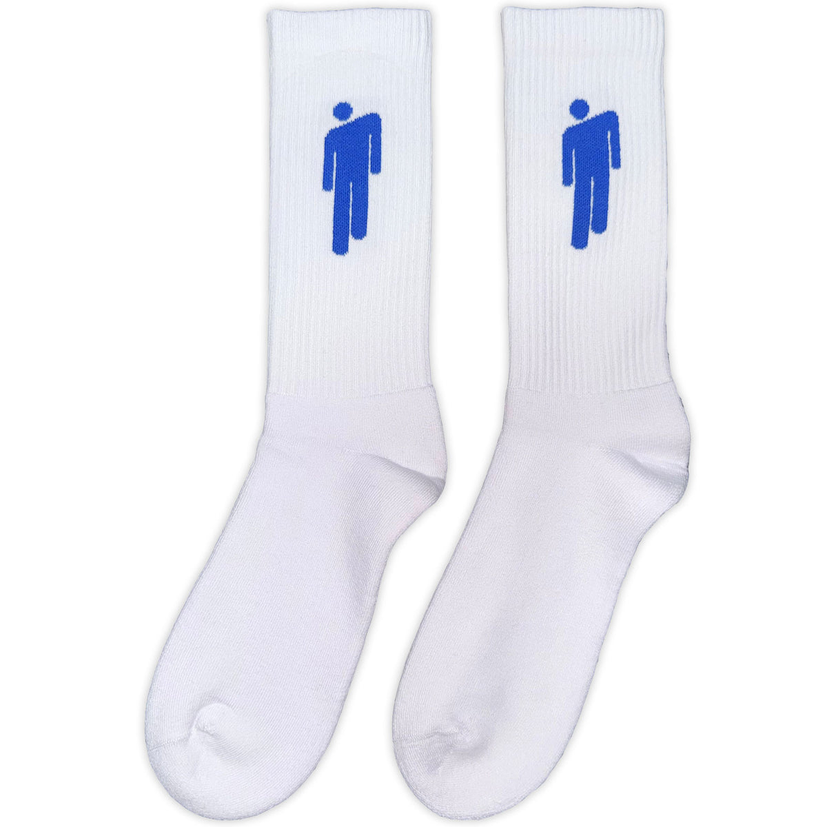 Billie Eilish Unisex Terry Socks: Blue Blohsh (White) (UK Size 4 - 7)