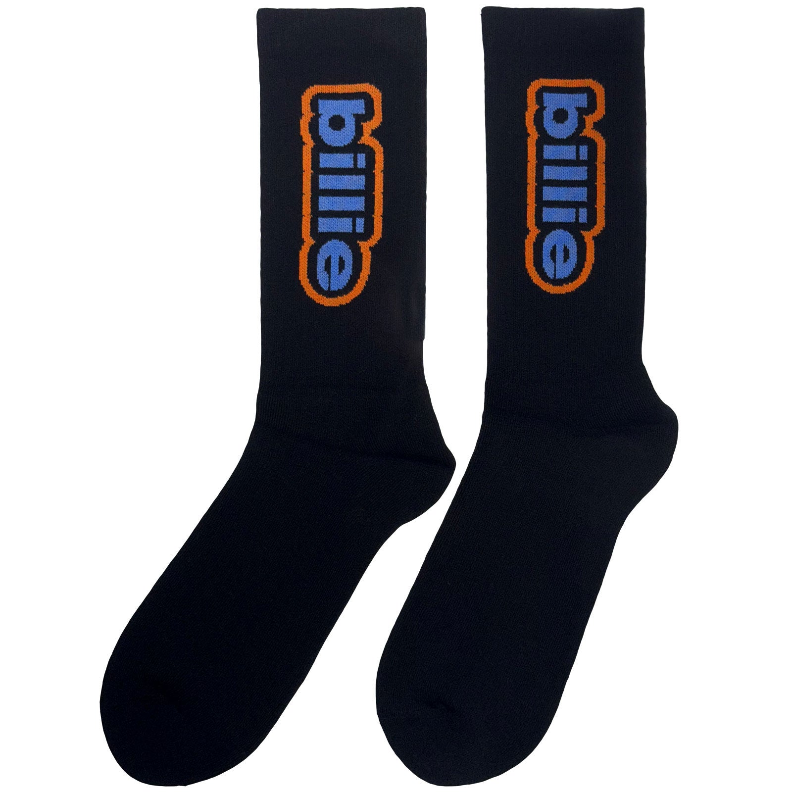 Billie Eilish Unisex Terry Socks: Outline Logo (Black) (UK Size 4 - 7)