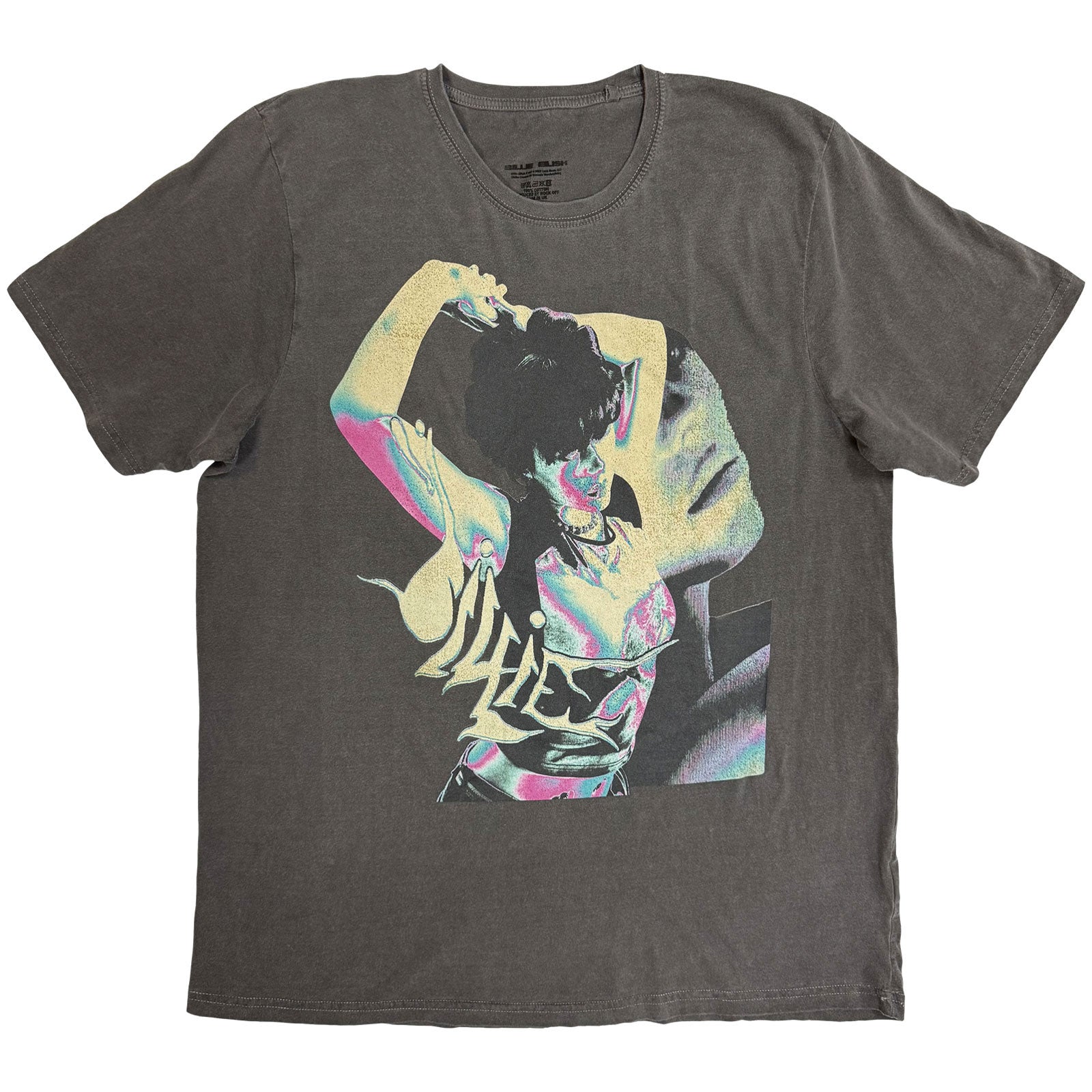 Billie Eilish Unisex Stone Wash T-Shirt: HMHAS Negative (Charcoal Grey)