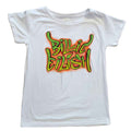 Billie Eilish Kids Girls T-Shirt: Graffiti (White) (Skinny Fit) (LOS)