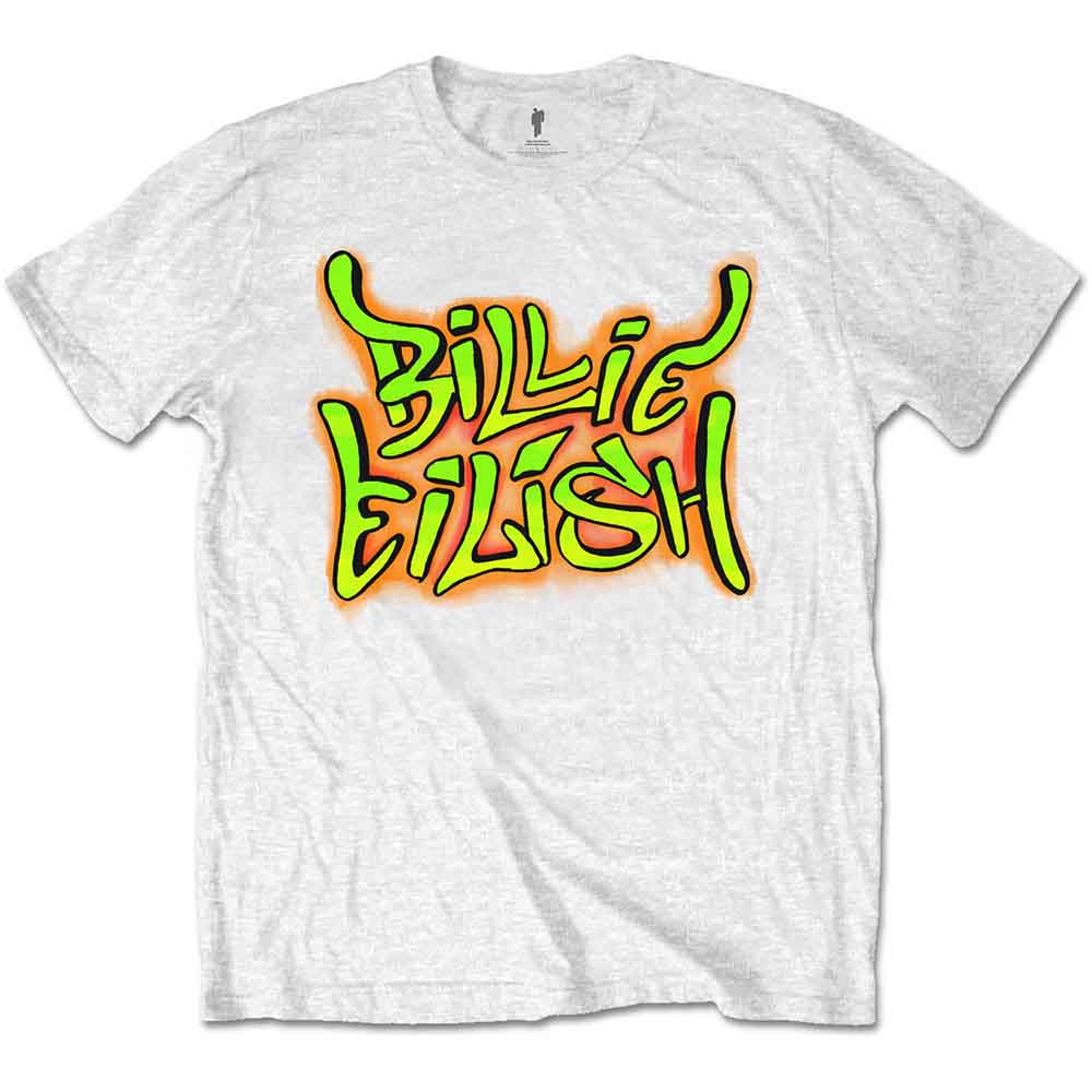 Billie Eilish Unisex T-Shirt: Graffiti (White)