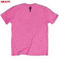 Billie Eilish Kids T-Shirt: Racer Logo & Blohsh (Pink) (Back Print)