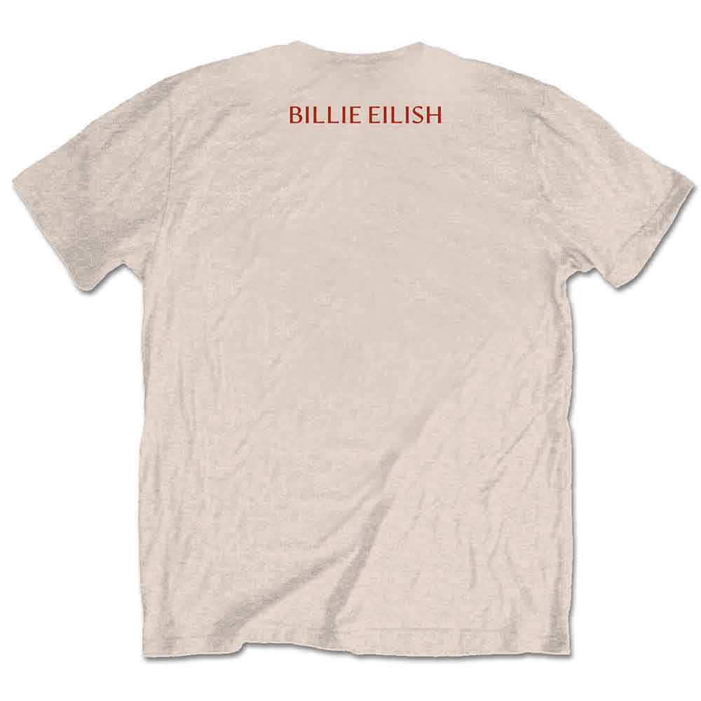 Billie Eilish Unisex T-Shirt: Therefore I Am (Natural) (Back Print)