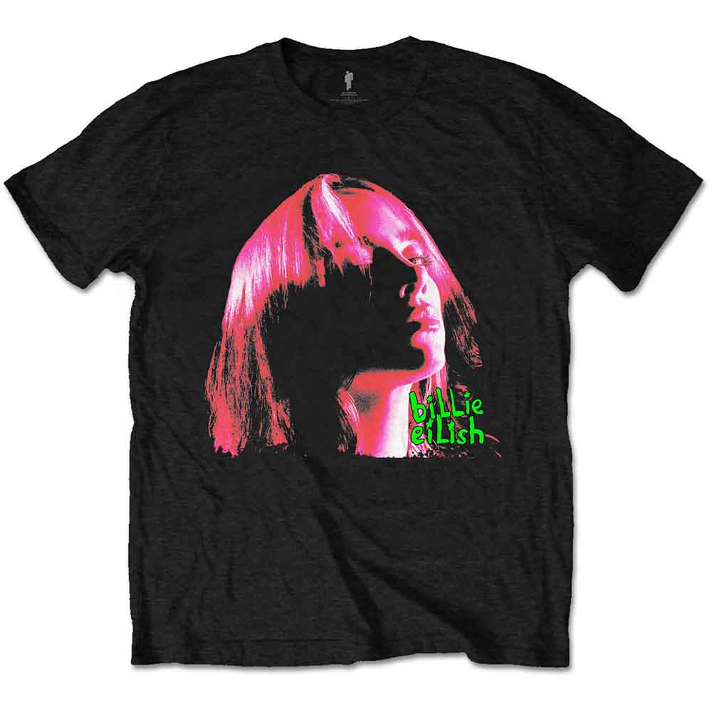 Billie Eilish Unisex T-Shirt: Neon Shadow Pink (Black)